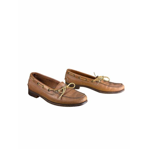 Polo Ralph Lauren Leather Boat Shoes Mens Size 8.5 Brown Deck Shoes main image 8
